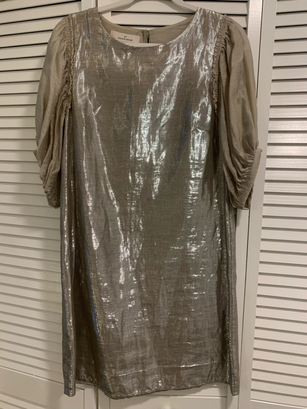 By Malene Birger PARTY or Cocktail  Elegant Metallic Dress. Original $495